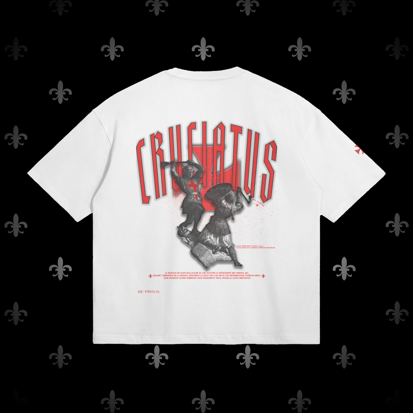 T-shirt streetwear croisade croisé chevalier cruciatus lysius vêtement
