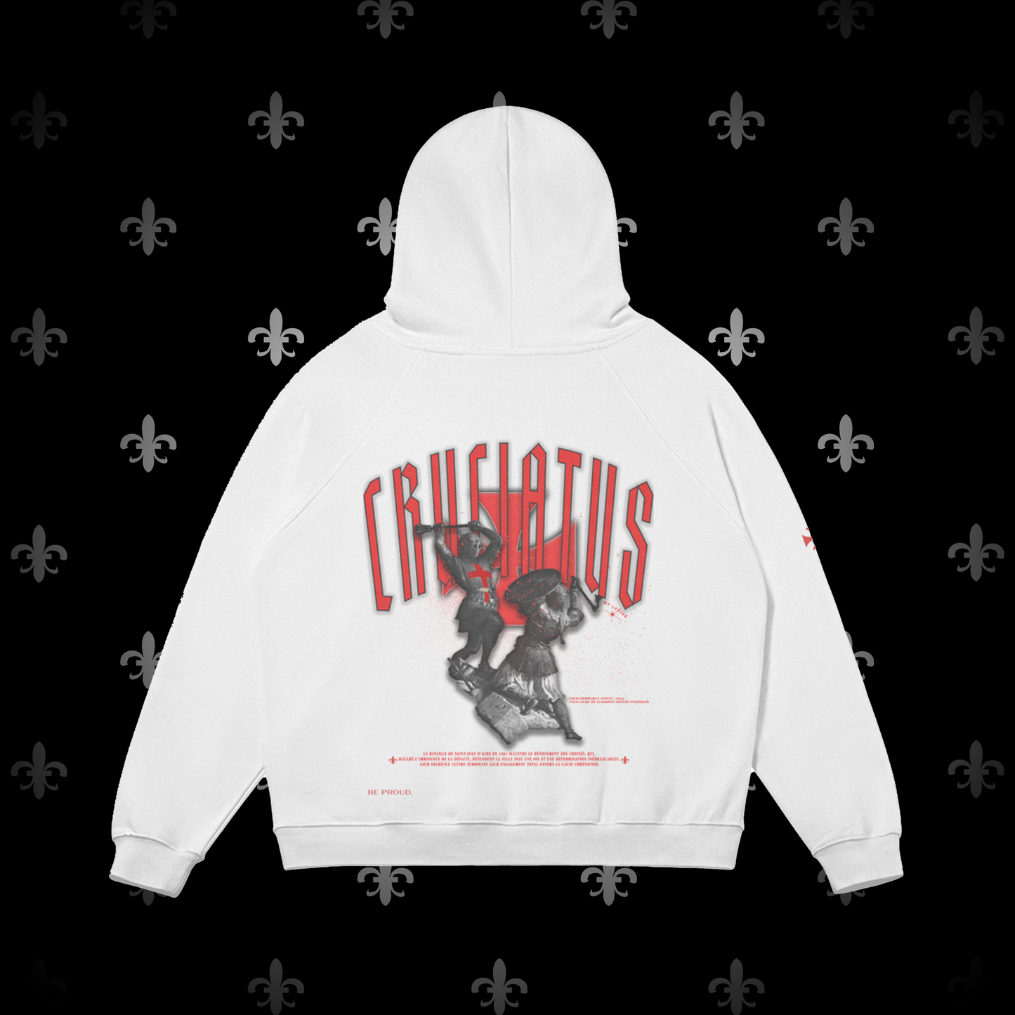 Sweat hoodie streetwear croisade croisé chevalier cruciatus lysius vêtement