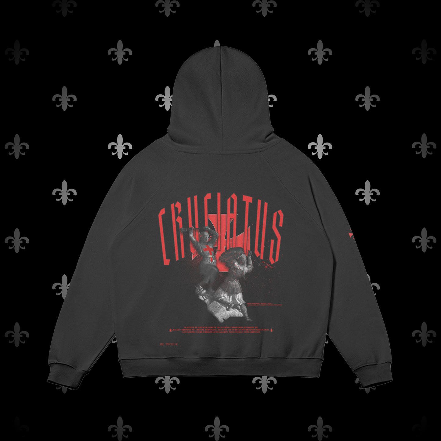 Sweat hoodie streetwear croisade croisé chevalier cruciatus lysius vêtement