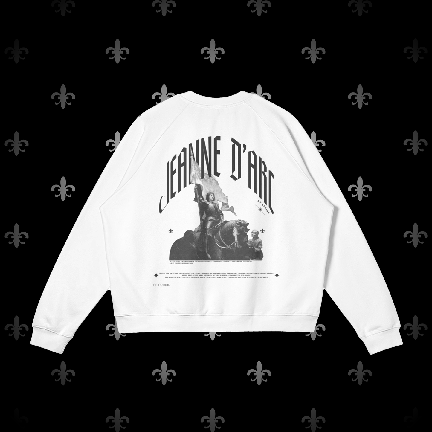 sweat streetwear jeanne d'arc joan of arc lysius vêtement