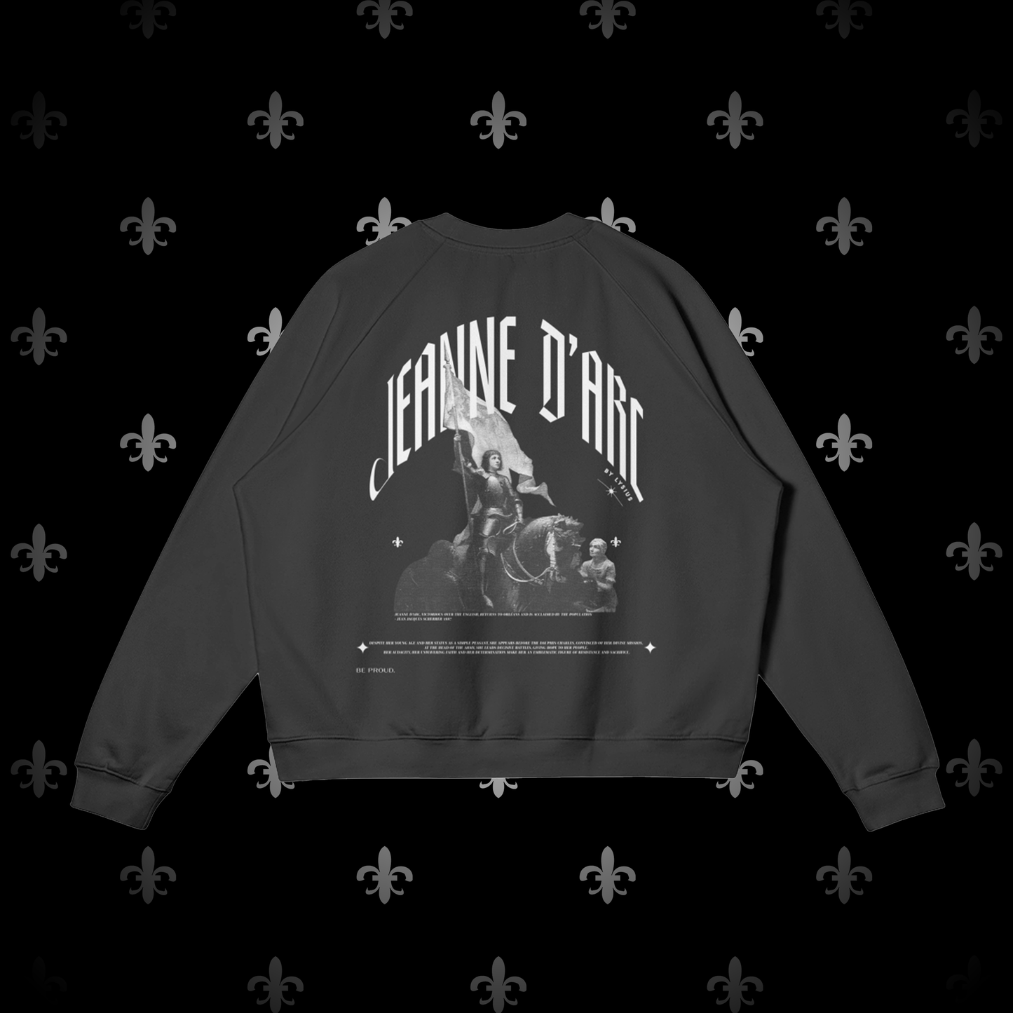 sweat streetwear jeanne d'arc joan of arc lysius vêtement