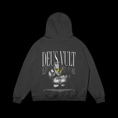 Sweat hoodie DEUS VULT templier chrétien sombre