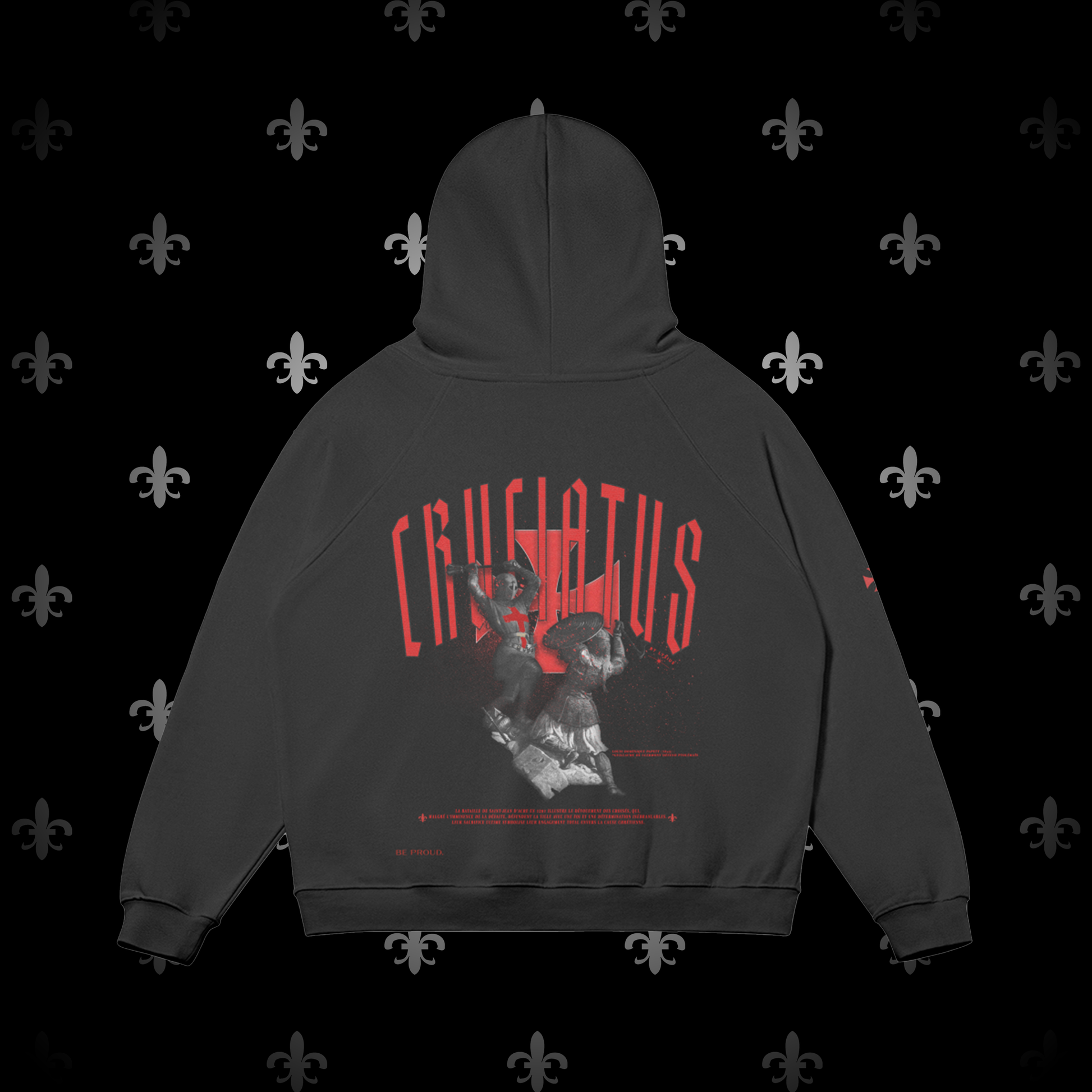 Sweat hoodie streetwear croisade croisé chevalier cruciatus lysius vêtement 